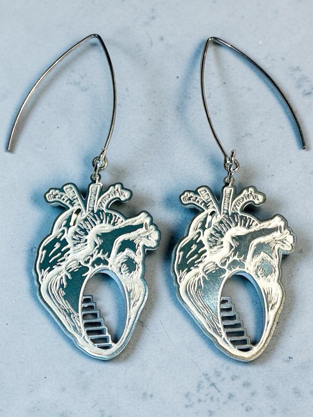 🆕 The Way to my Heart Laser Etched Dangle Earrings